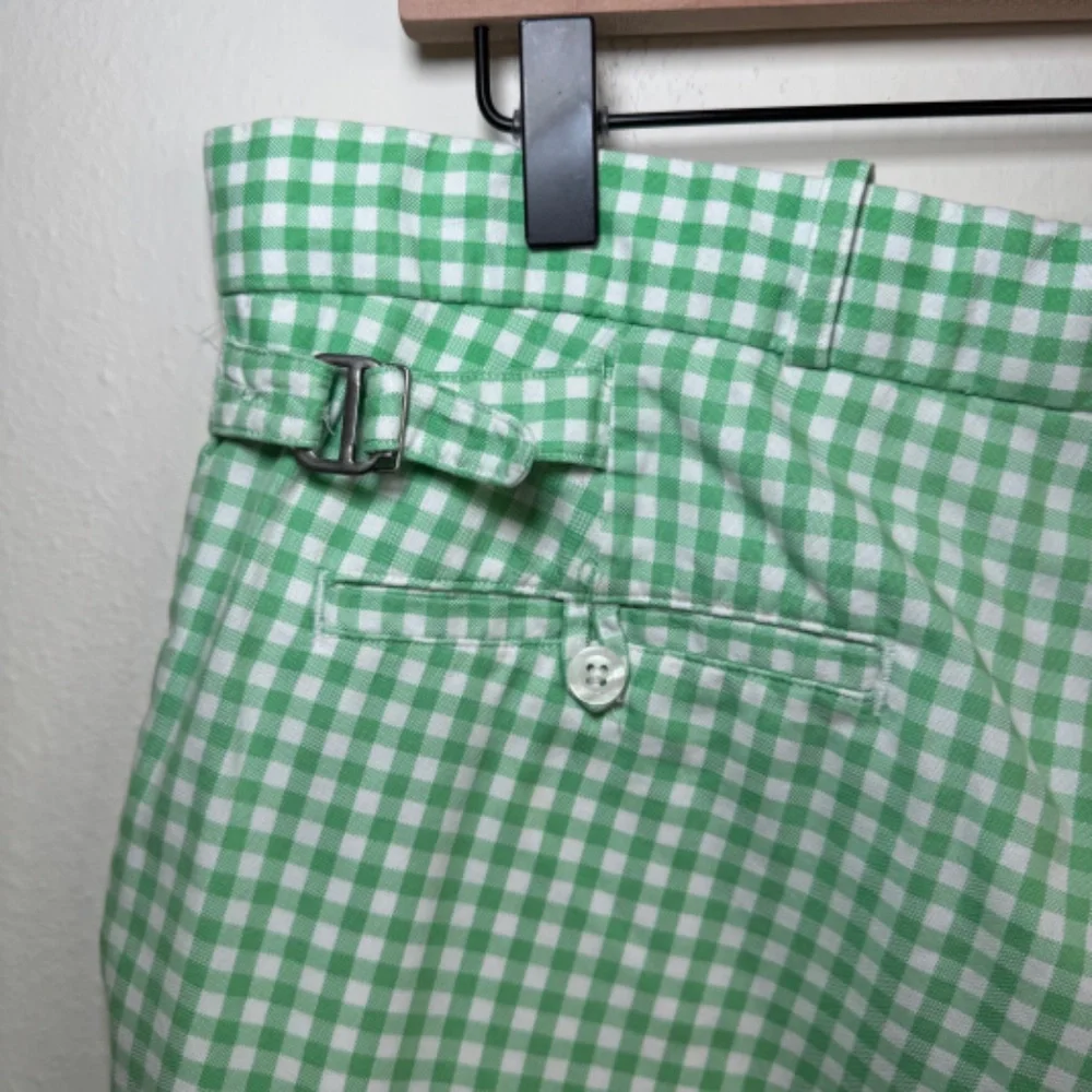 Polo Ralph Lauren Shorts Men's Size 34 Green Checkered Plaid Vintage Preppy